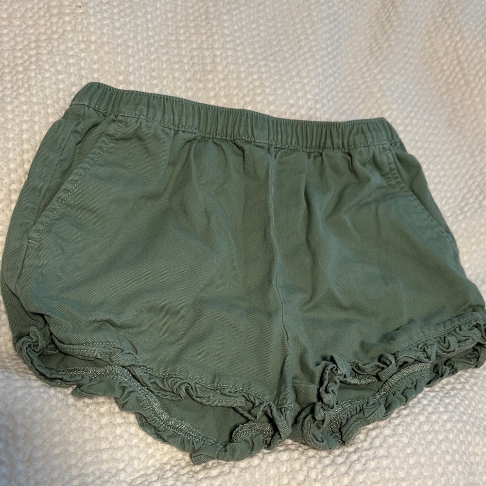 Girls J Crew (Crew cuts) green shorts